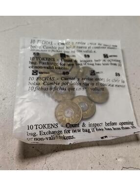 Vintage  Los Angeles Metro Transit 10 Token Bag – Factory Sealed – Collectible